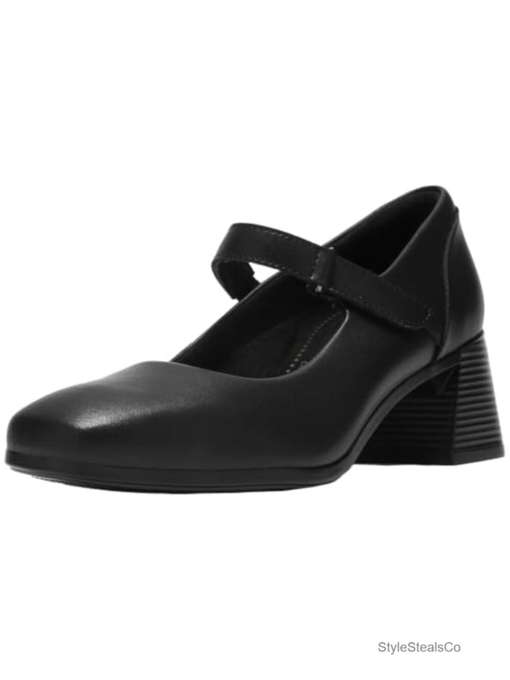 Premium Leather Mary Jane Flats, Work Shoes with Cushion Footbed
